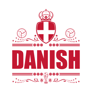 DANISH FOOTBALL GIFT | RED VIGNETTE T-Shirt