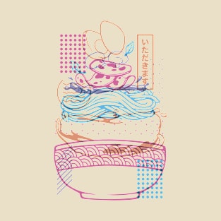 Neon Sign Noodles Ramen by Tobe Fonseca T-Shirt