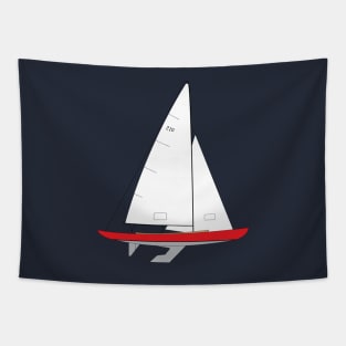 International 210 Sailboat - Red Tapestry