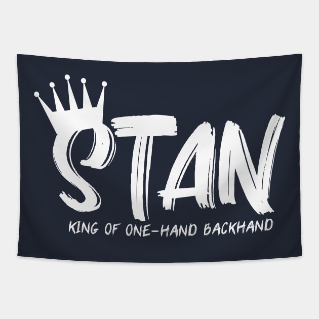 TENNIS: STAN, KING OF ONEHAND BACKHAND Tapestry by King Chris