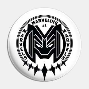 Marveling Logo: Big Cat (black) Pin