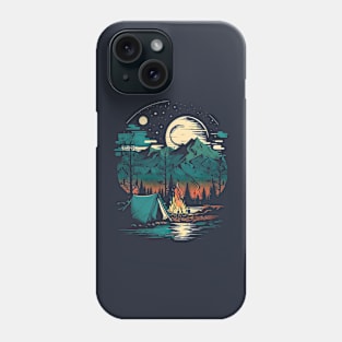 Camping By The Camp Fire Under The Stars Phone Case