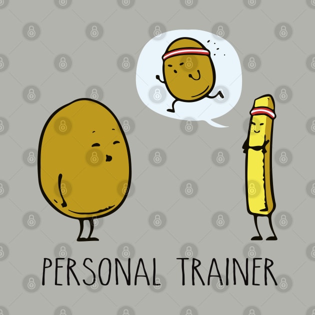 Potato Personal Trainer Funny Workout Humor Premium Gift Premium by Alema Art