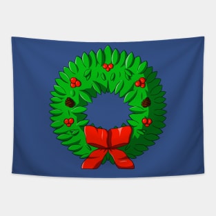 Holiday Wreath Tapestry
