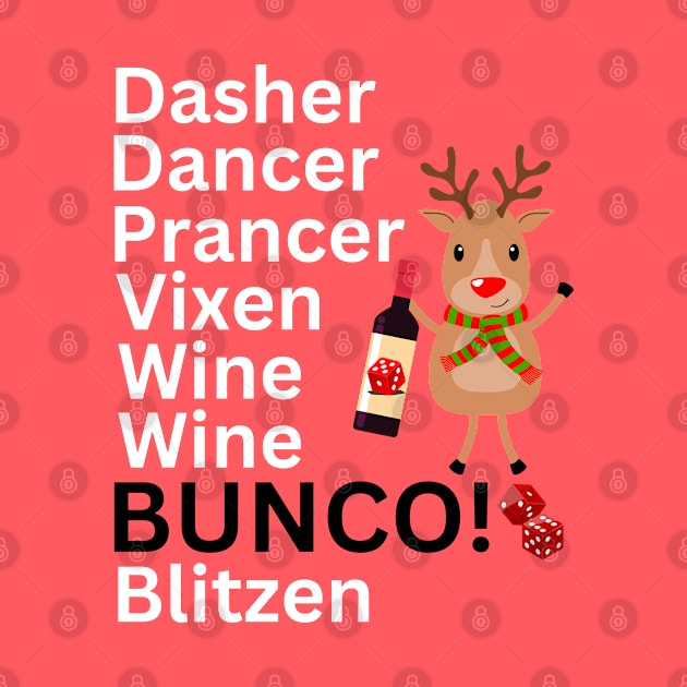 Funny Bunco Night Christmas Wine Wine Bunco by MalibuSun