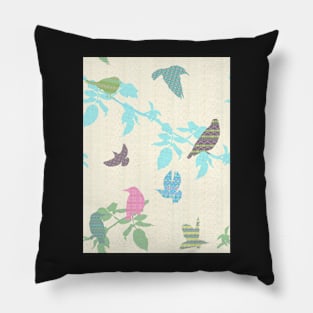 Shetland Starling - Turquoise, Home decor bird patterns Pillow