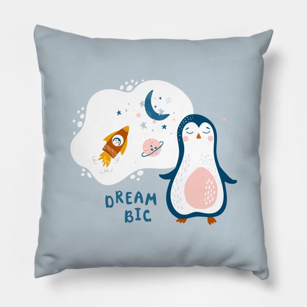 Baby cosmic print Pillow by DanielK