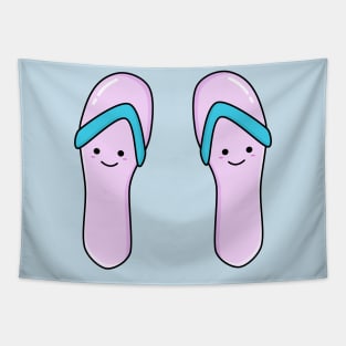 Cute Kawaii Flip Flop Beach Sandals Tapestry