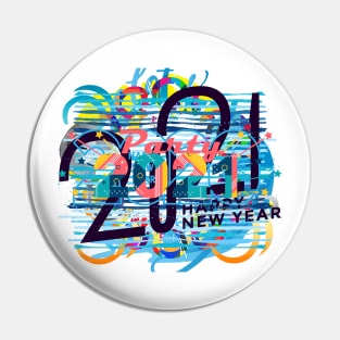 New Year 2021 Abstract Pin