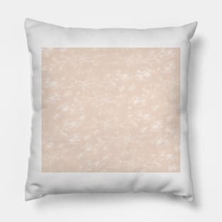 pohutukawa branch pattern on beige Pillow