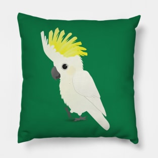 Cute sulphur-crested cockatoo Pillow