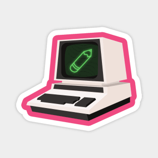 Retro Computer Art Magnet