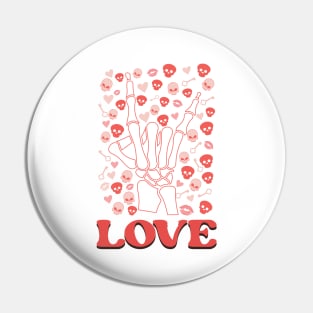 Skeleton Finger Love Valentine Gift Pin