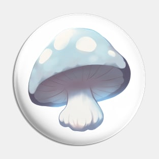 Cute Robin Blue Mushroom Pin