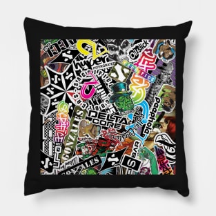 sticker bombe art Pillow