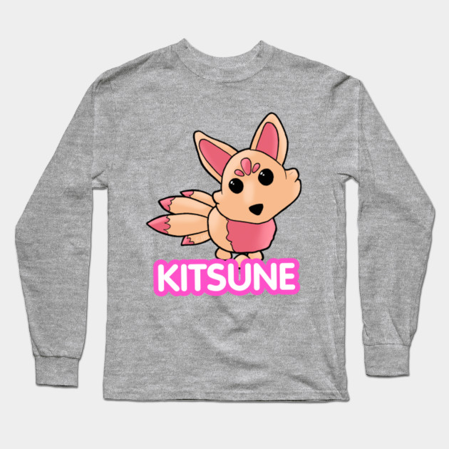 Cute Kitsune Logo Roblox Long Sleeve T Shirt Teepublic - cute pink roblox logos