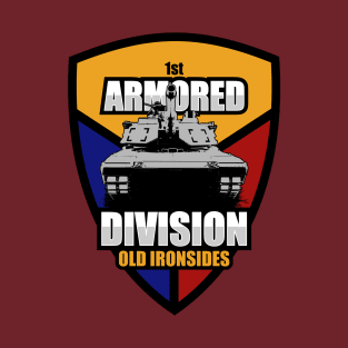 M1 Abrams 1st Armored Division (Small logo) T-Shirt