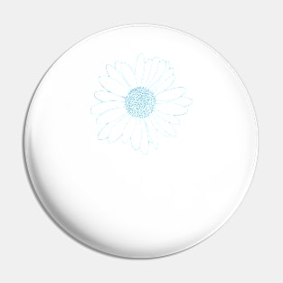 Daisy Blue Pin