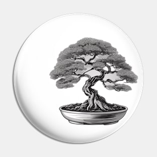 Serene Bonsai Tree Artwork No. 559 Pin