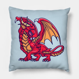 Angry Dragon Cartoon Pillow