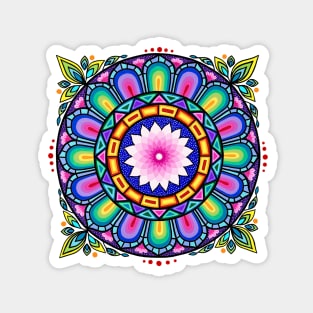 Stained Glass Window Mandala Magnet