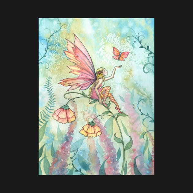 Free Fairy and Butterfly Art Watercolor Illustration by robmolily