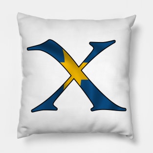 Sweden flag X Pillow