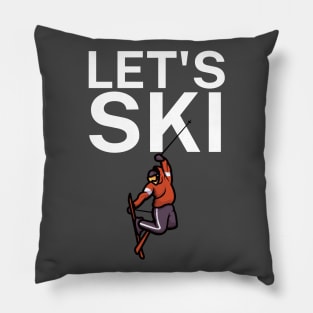 Lets ski Pillow