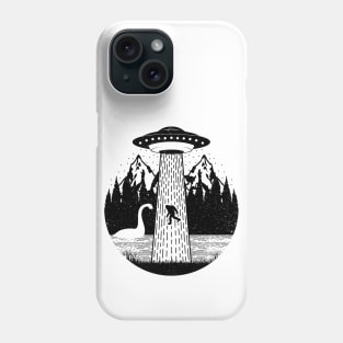 Bigfoot Ufo Abduction Phone Case