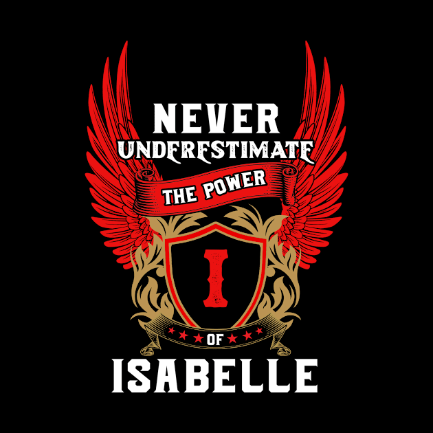 Never Underestimate The Power Isabelle - Isabelle First Name Tshirt Funny Gifts by dmitriytewzir