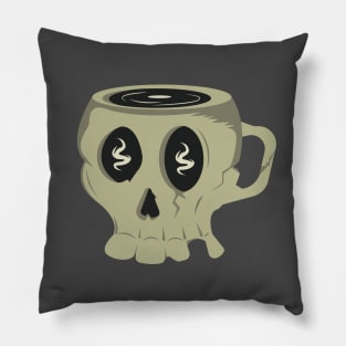 Cool skull coffee cup Pillow