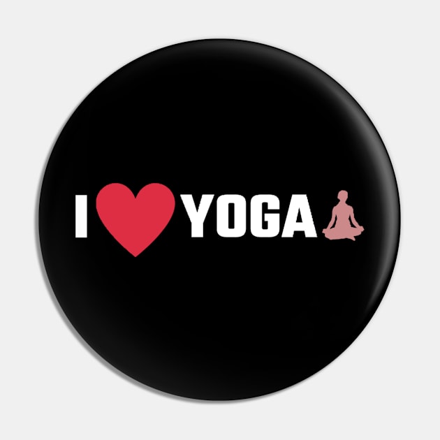 I Love Yoga/I Heart Yoga Pin by The Print Palace