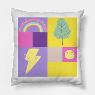 Abstract cute summer Pillow