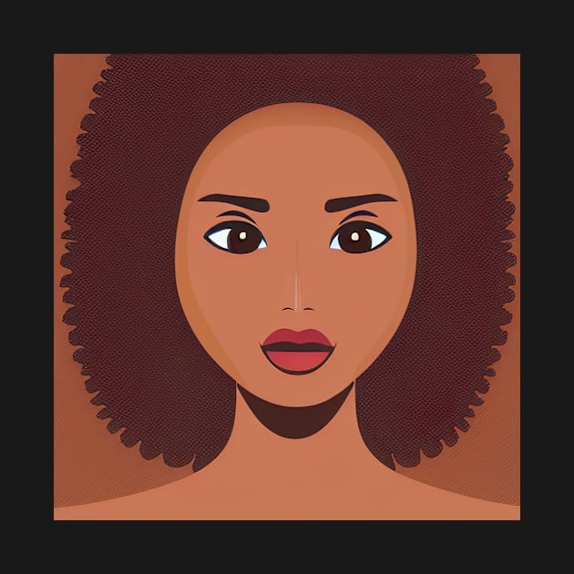 Beatiful girl with afro hair by artsyworldart