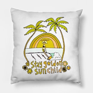 Stay golden sun child Pillow