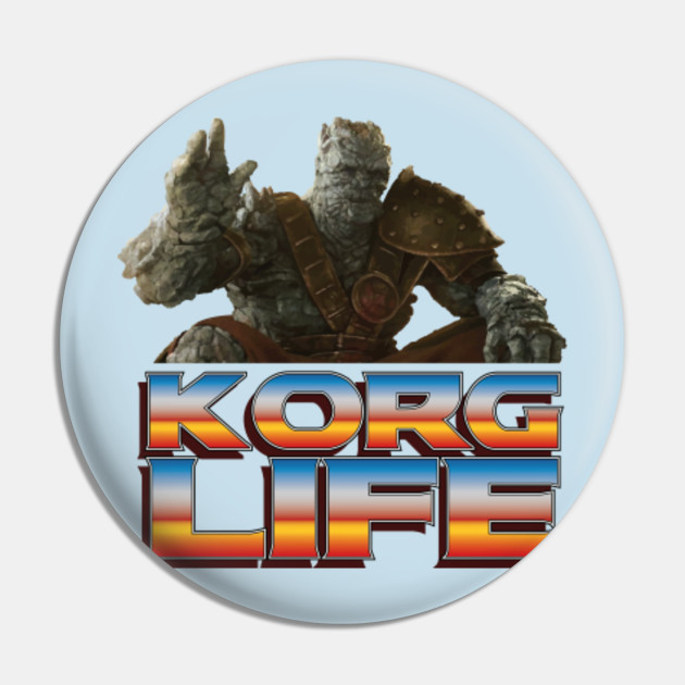 Thor Ragnarok Korg Life 80 S Retro Style Thor Pin Teepublic Uk