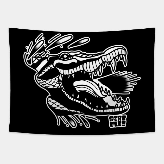 Crocodile Tapestry by ArtMonsterATX