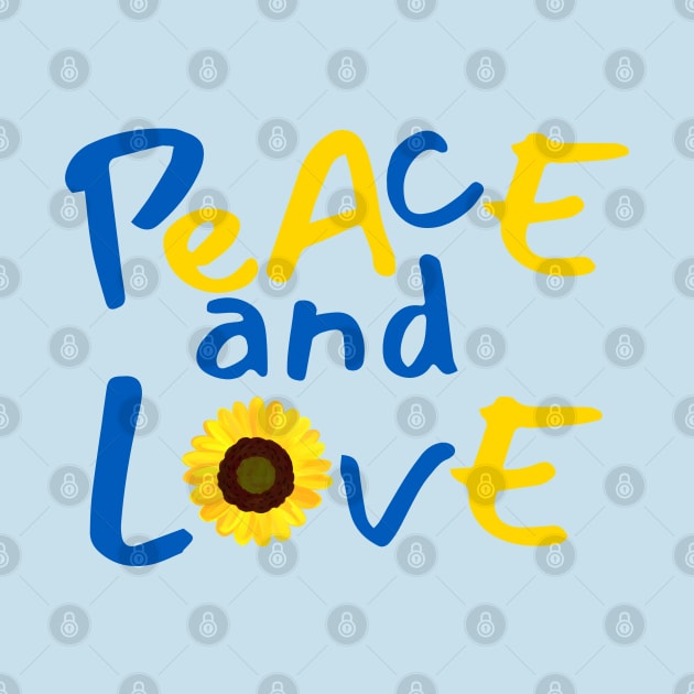 I stand with Ukrainian. Sunflower, peace and love. by WhaleSharkShop