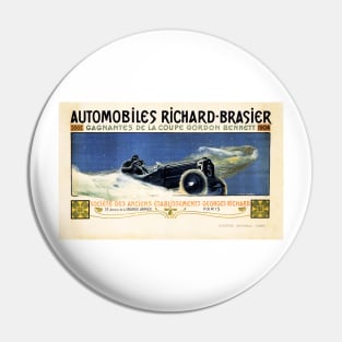 Automobiles Richard Brasier Phantom French Advertisement Vintage Car Pin