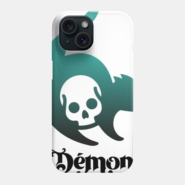 Démons&Chatons logo / turquoise and black Phone Case by Démons&Chatons