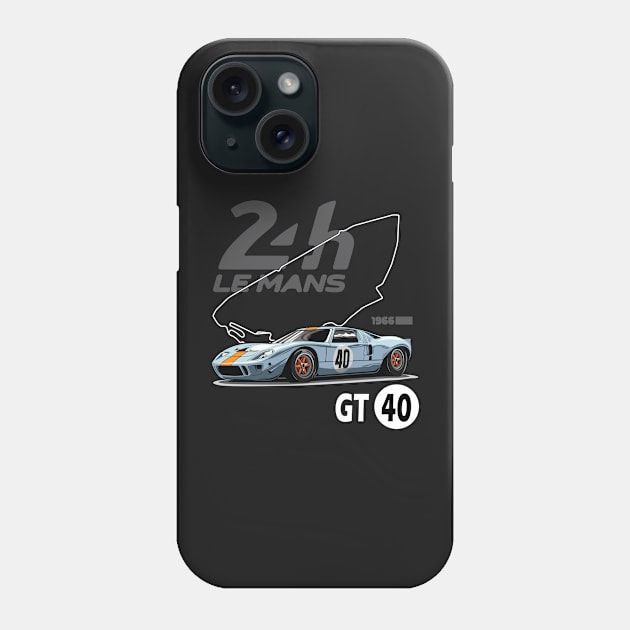 Le mans GT40 mk1 Phone Case by ASAKDESIGNS