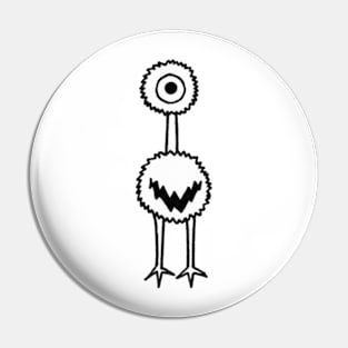 Fuzzy Eye Monster Pin