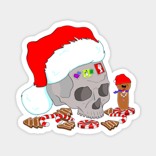 Xmas skull and Gingie Magnet