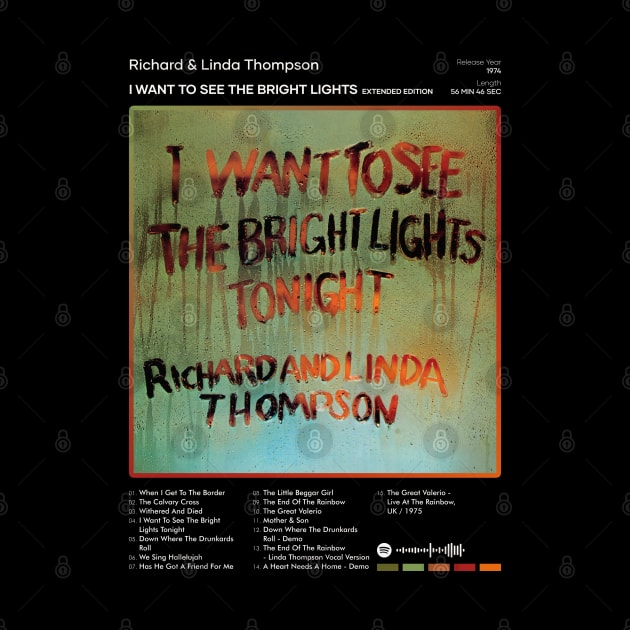 Richard & Linda Thompson - I Want To See The Bright Lights Tracklist Album by 80sRetro