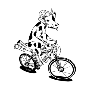 Cow riding a bicycle T-Shirt