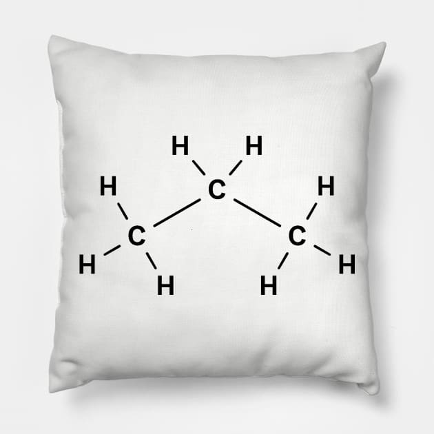 Propane - C3H8 Pillow by Zeeph