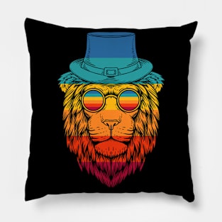 Vintage Gentleman Lion Pillow