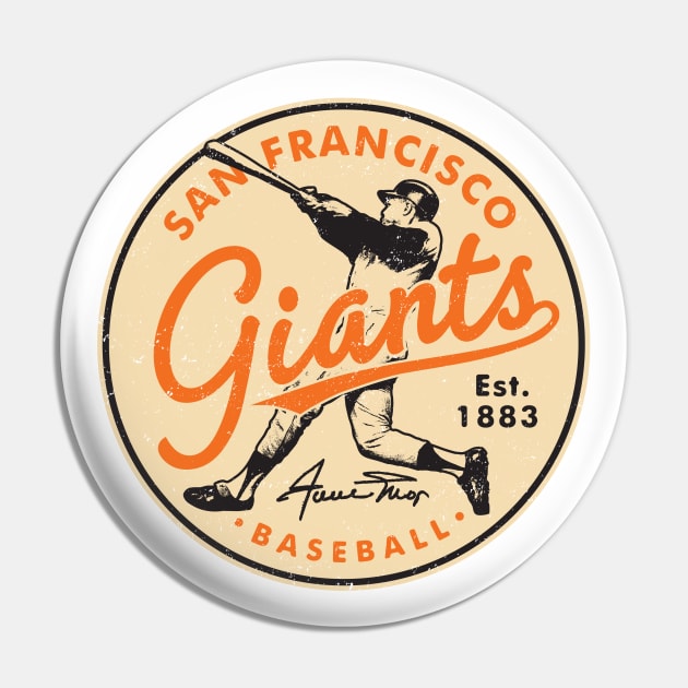 Retro Giants Willie Mays by Buck Tee Pin by Buck Tee