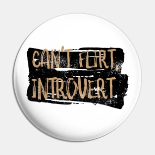 Funny Single Flirting Introvert Saying Pin