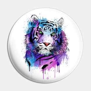 Tiger Watercolor Pin